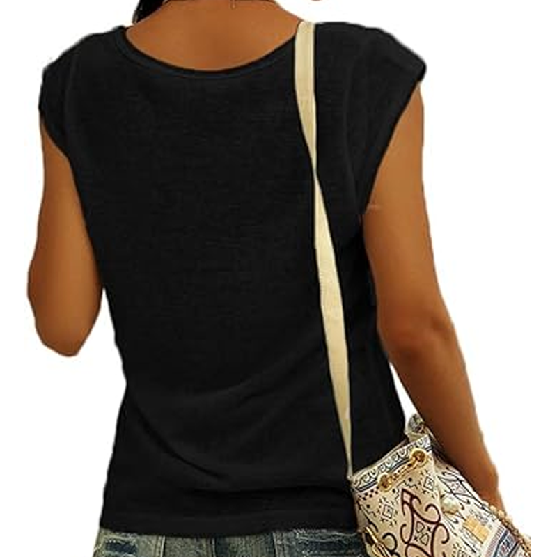 Lässiges Damen-Tanktop mit V-Ausschnitt und lockerer Passform