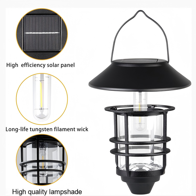 Solarbetriebene hängende Laternenleuchte