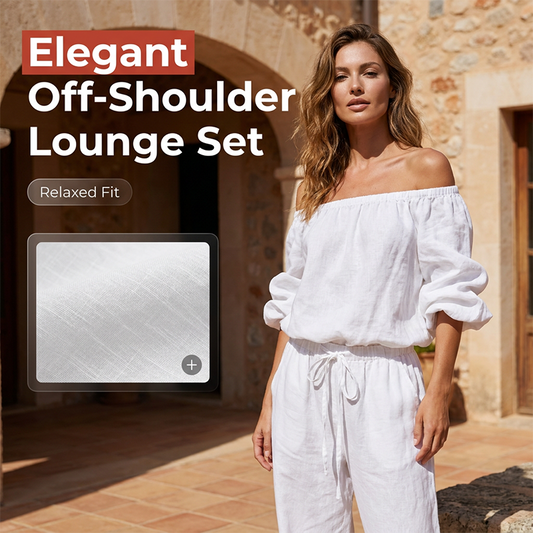 🖤 Damen Off-Shoulder Jumpsuit aus Leinen – Lässig, elegant & für jeden Tag!