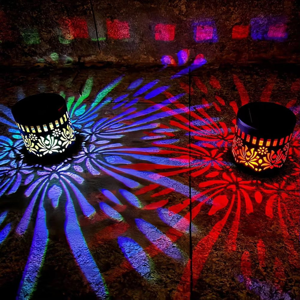 🌞  🌀 Solar Mandala Light – Stunning Pattern Projection, 2-in-1 Floor & Wall Design & IP65 Waterproof Auto On/Off 🌿
