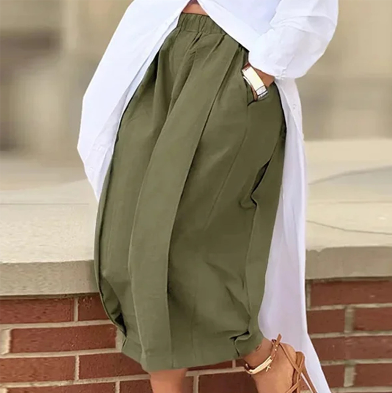👖 LIMITIERTES ANGEBOT: 50% RABATT! ✨ Damen faltbare weit geschnittene Hosen – verkürzt, elastische Taille, 7 Farben 🍁