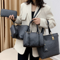 👜 Stylishes 6-in-1-Mutter-Kind-Taschenset – Bedruckt, vielseitige Schultertasche, Crossbody- & Handtasche für den täglichen Gebrauch 🌿