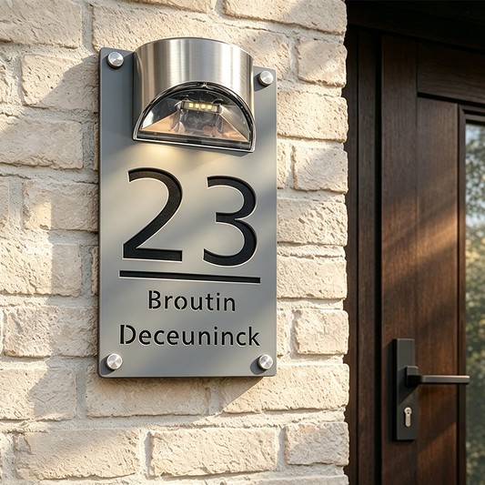 Solar Powered LED House Number Light