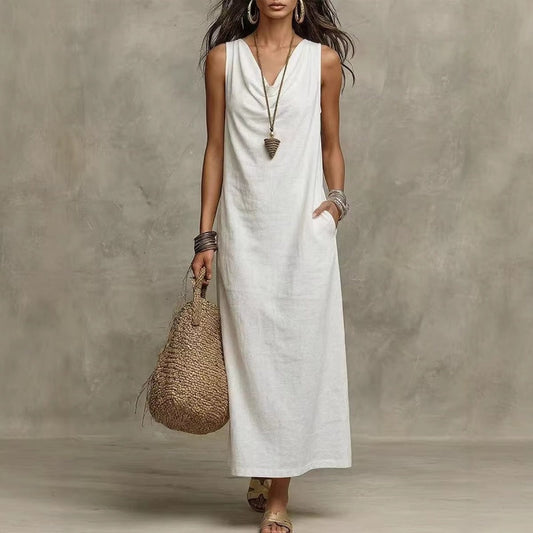 Ärmelloses Maxikleid für Damen
