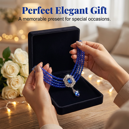 💎✨ 【Limitierte Auflage – 50 % Rabatt】Luxuriöses Set aus Kristall-Halskette und Ohrringen – glamourös, zeitlos & perfekt für besondere Anlässe