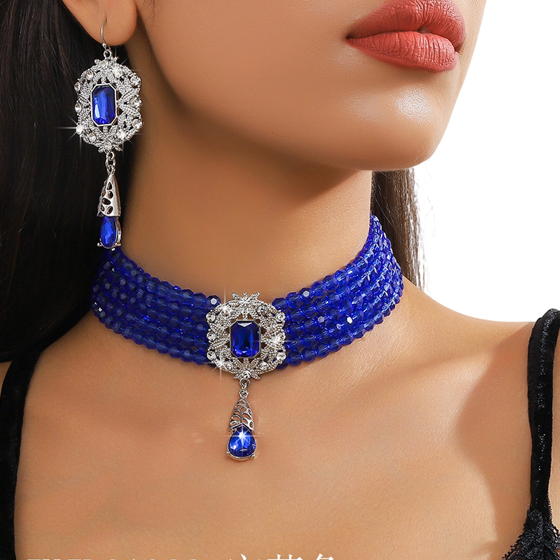 💎✨ 【Limitierte Auflage – 50 % Rabatt】Luxuriöses Set aus Kristall-Halskette und Ohrringen – glamourös, zeitlos & perfekt für besondere Anlässe