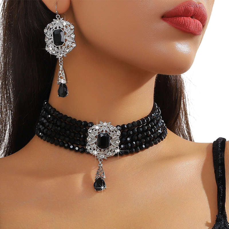 💎✨ 【Limitierte Auflage – 50 % Rabatt】Luxuriöses Set aus Kristall-Halskette und Ohrringen – glamourös, zeitlos & perfekt für besondere Anlässe