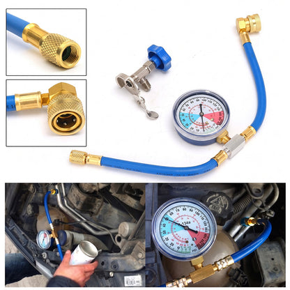 🔧❄️ R134a-Klimafüllschlauch mit Manometer – auslaufsicher, gut ablesbar & kompatibel mit Autos, Lastwagen oder Haushaltsklimaanlagen – sicheres DIY-Nachfüllen 🚗
