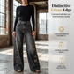 💥 50% RABATT 🔥 Damen Jeans mit weitem Bein & stylischer Ösenverzierung 👖 Trendig, bequem & absolut auffällig ✨