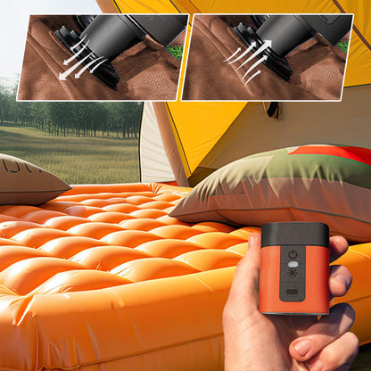 Mini-Air-Pump mit SOS-Licht – kabellos & vielseitig – perfekt für Camping & Reisen🏕️🆘