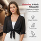 Elegantes, kurzes Chiffon-Top für Damen mit Bindeband vorne