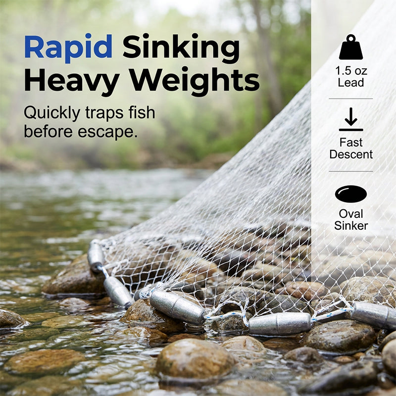 🎣 Versandkostenfrei 📦LIMITIERTES ANGEBOT 50% RABATT! ✨ Wurfnetz zum Angeln – Robust, Schnell Sinkend, Vielseitig 🌊