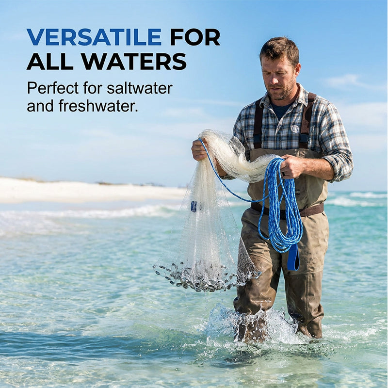 🎣 Versandkostenfrei 📦LIMITIERTES ANGEBOT 50% RABATT! ✨ Wurfnetz zum Angeln – Robust, Schnell Sinkend, Vielseitig 🌊