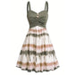 Damen-Tie-Dye-A-Linien-Trägerkleid