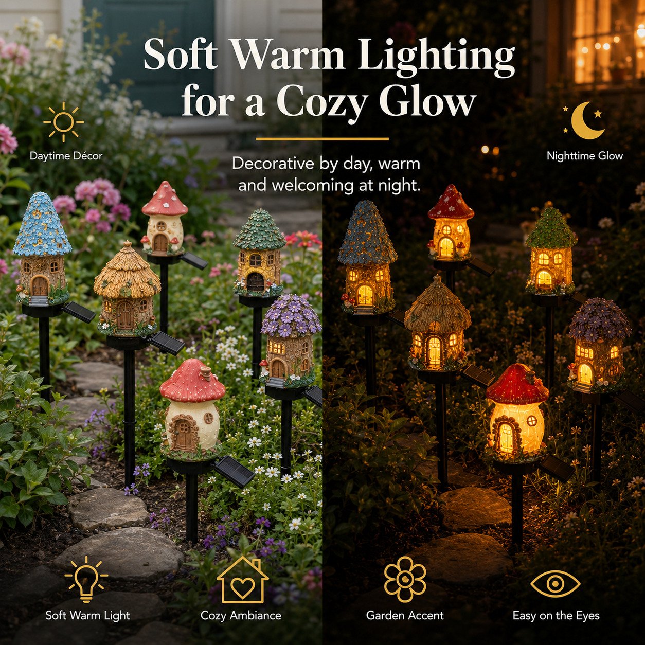 ⏳ Zeitlich begrenztes Sonderangebot ⏰Märchenhafte Solar-Gartenleuchte im Pilzhäuschen-Design