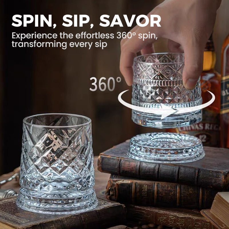 📢📢50 % Rabatt!!🥳🏰 360° drehbarer Whisky-Glasbecher