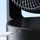 Leiser Tischventilator mit LED-Display & 100 Stufen – Geräuscharm, 100° Neigung & Timer | Beige & Lila
