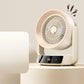 Leiser Tischventilator mit LED-Display & 100 Stufen – Geräuscharm, 100° Neigung & Timer | Beige & Lila