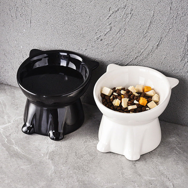 🐱 Erhöhter Kunststoff-Fressnapf für Katzen 🥣 Ergonomisches Design für Komfort beim Fressen