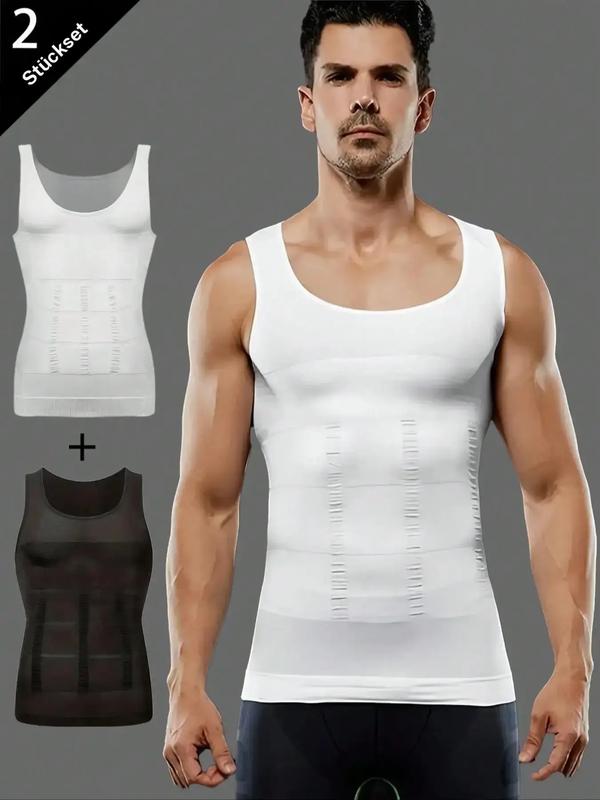 Heißer Verkauf! 💪Figurformendes, atmungsaktives Kompressions-Tanktop für Herren（Farbechtes Material, nicht leicht verblassen）