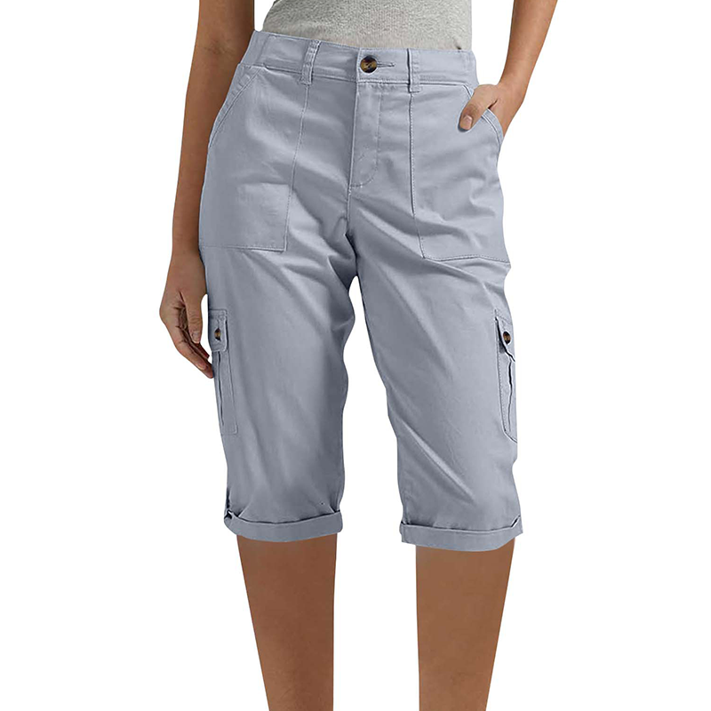 Damen Cargo-Caprihose mit Taschen – Lässiger Freizeitstil