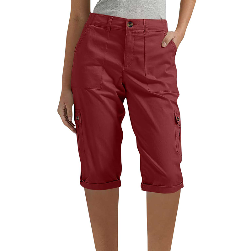 Damen Cargo-Caprihose mit Taschen – Lässiger Freizeitstil