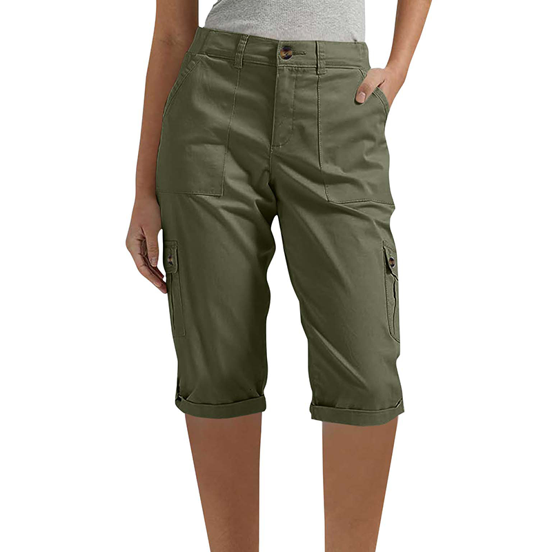 Damen Cargo-Caprihose mit Taschen – Lässiger Freizeitstil