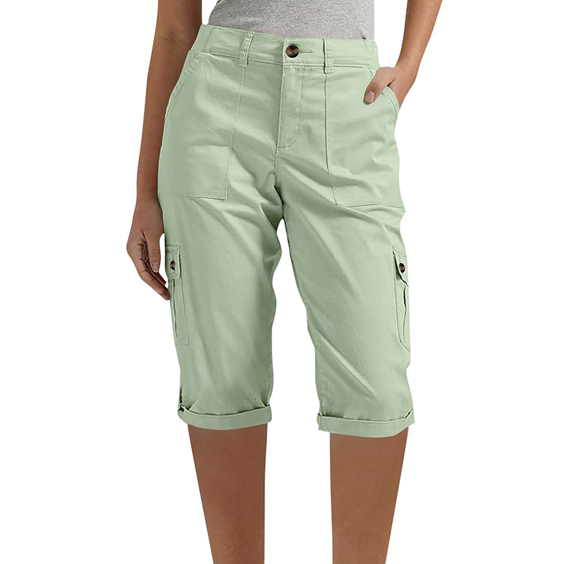 Damen Cargo-Caprihose mit Taschen – Lässiger Freizeitstil