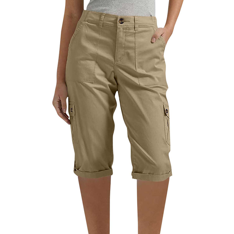 Damen Cargo-Caprihose mit Taschen – Lässiger Freizeitstil