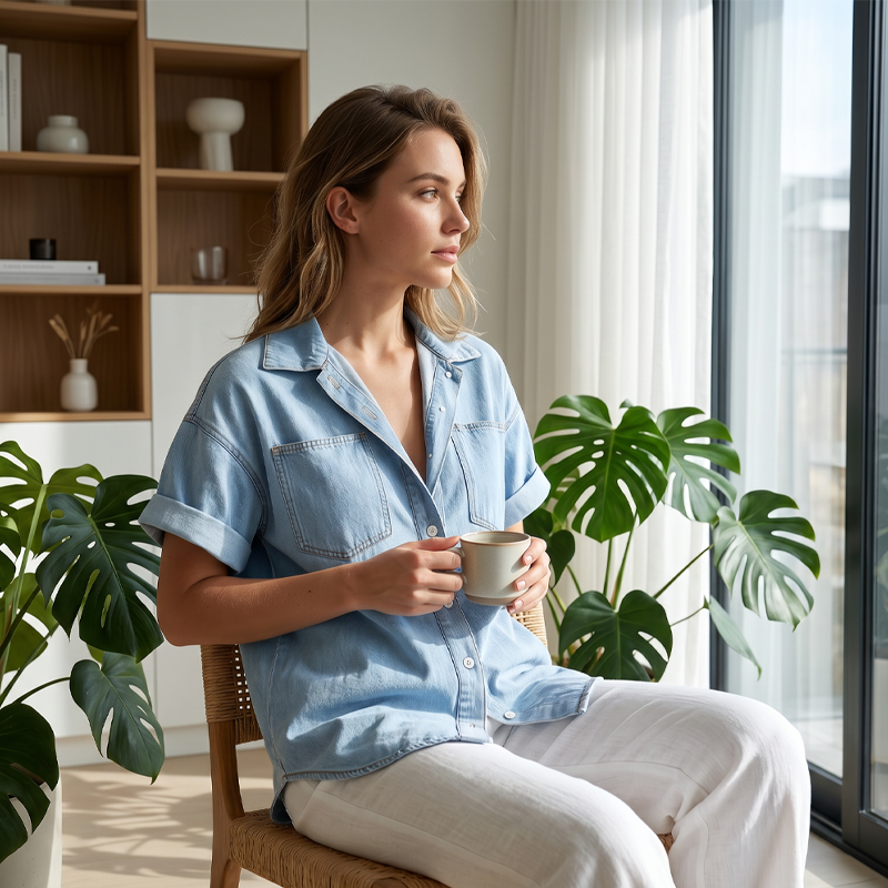 ⏳ Figurbetont, aber absolut nicht einengend! 🥰👗Der lässige Klassiker aus robustem, atmungsaktivem Premium-Denim zum halben Preis.