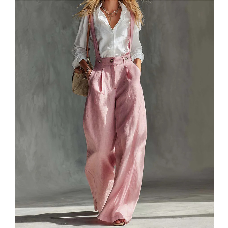 👖✨ 50% RABATT! Damen-Casual-Jumpsuit mit weitem Bein und Trägern – Lässig, bequem & perfekt für Sommer & Alltag ☀️