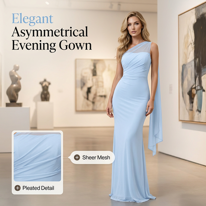 👗 50% RABATT! ✨ Schulterfreies asymmetrisches Bodycon-Abendkleid – Figurbetont & elegant – Perfekt für formelle Anlässe, Gala oder romantische Abende – stilvoll und verführerisch 🌙💃