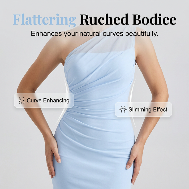 👗 50% RABATT! ✨ Schulterfreies asymmetrisches Bodycon-Abendkleid – Figurbetont & elegant – Perfekt für formelle Anlässe, Gala oder romantische Abende – stilvoll und verführerisch 🌙💃