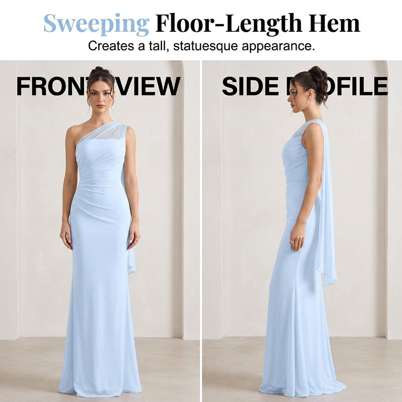 👗 50% RABATT! ✨ Schulterfreies asymmetrisches Bodycon-Abendkleid – Figurbetont & elegant – Perfekt für formelle Anlässe, Gala oder romantische Abende – stilvoll und verführerisch 🌙💃