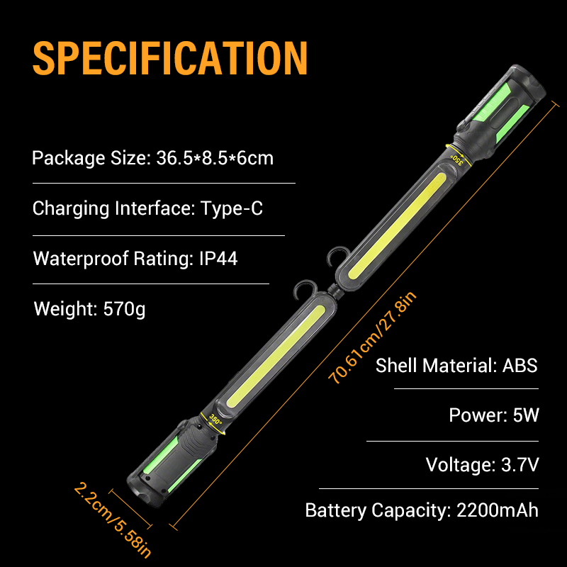 🔧 Wiederaufladbares LED-Arbeitsleuchten-Set – magnetisch, kompakt & praktisch für Werkstatt und Baustelle 🧲