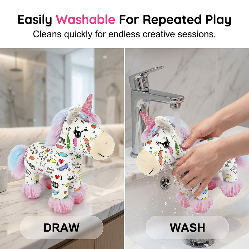 🔥 Heute -50 %! 🦄 DIY-Einhorn zum Ausmalen – kreativer Malspaß zum Spielen & Kuscheln