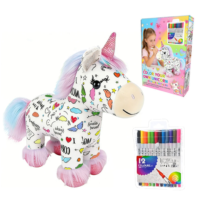 🔥 Heute -50 %! 🦄 DIY-Einhorn zum Ausmalen – kreativer Malspaß zum Spielen & Kuscheln