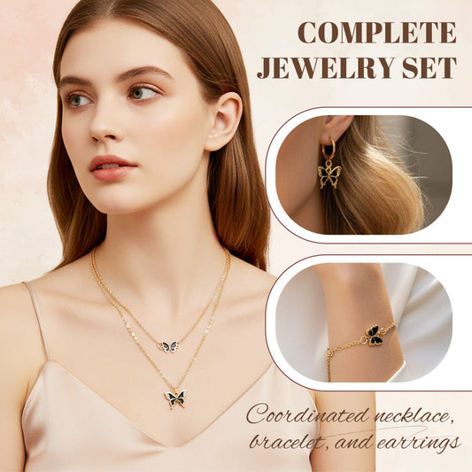 3-Piece Elegant Butterfly Jewelry Set