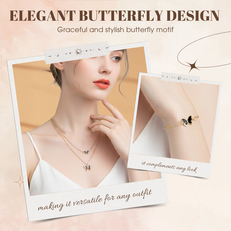 3-Piece Elegant Butterfly Jewelry Set