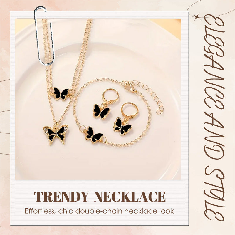 3-Piece Elegant Butterfly Jewelry Set