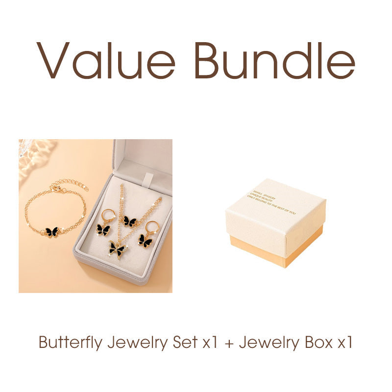 3-Piece Elegant Butterfly Jewelry Set