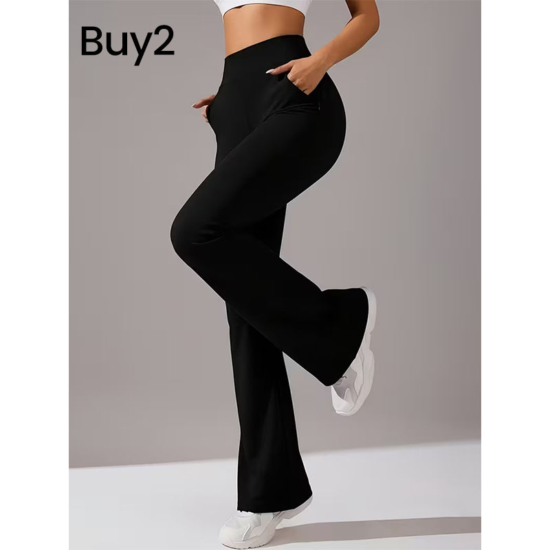 Elastische Bootcut-Trainingshose für Damen