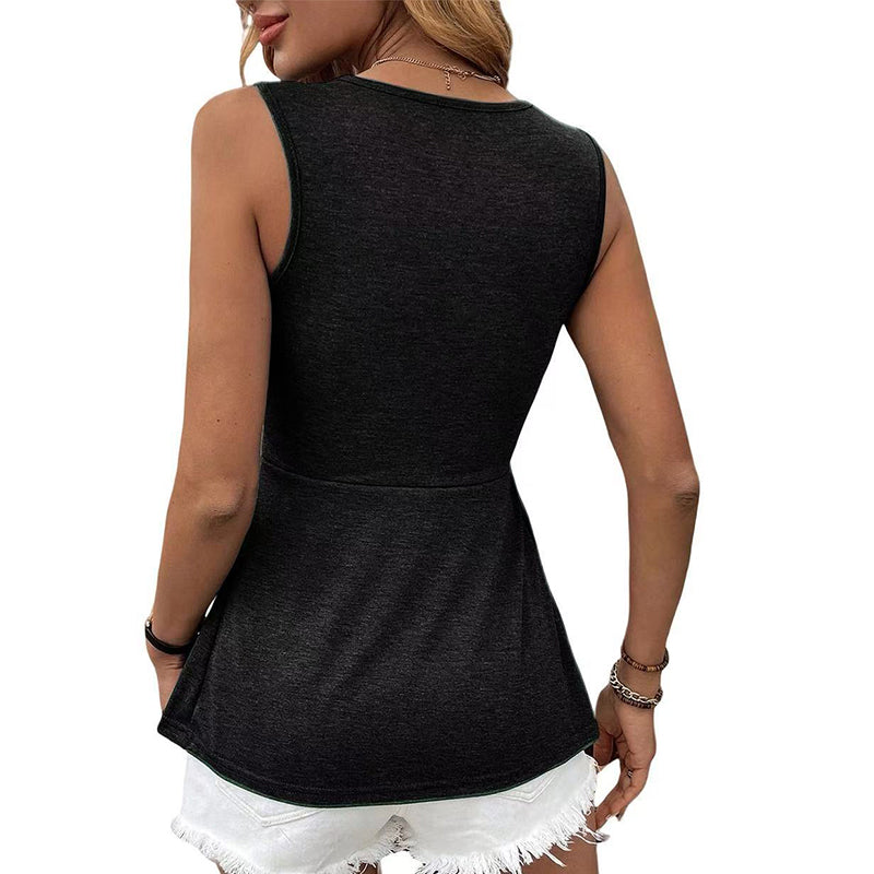 Elegantes figurformendes Tanktop mit V-Ausschnitt