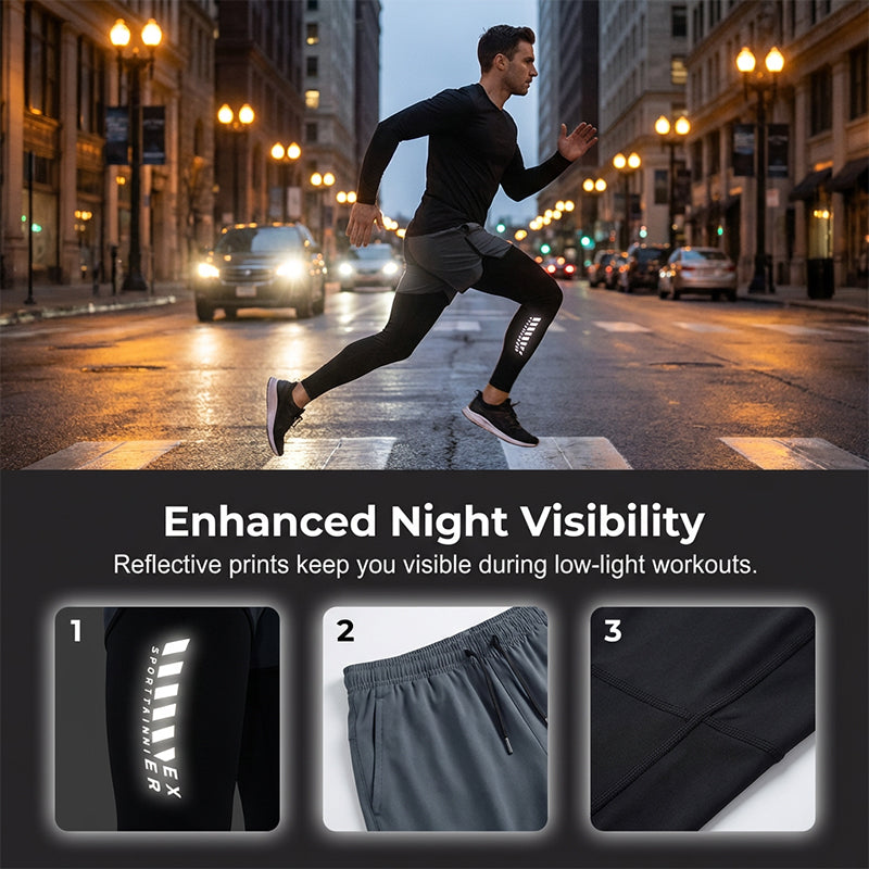 🏃‍♂️ LIMITED-TIME 50% RABATT! ✨ Herren 2-in-1 Laufhosen – Kompression, Atmungsaktiv ✨
