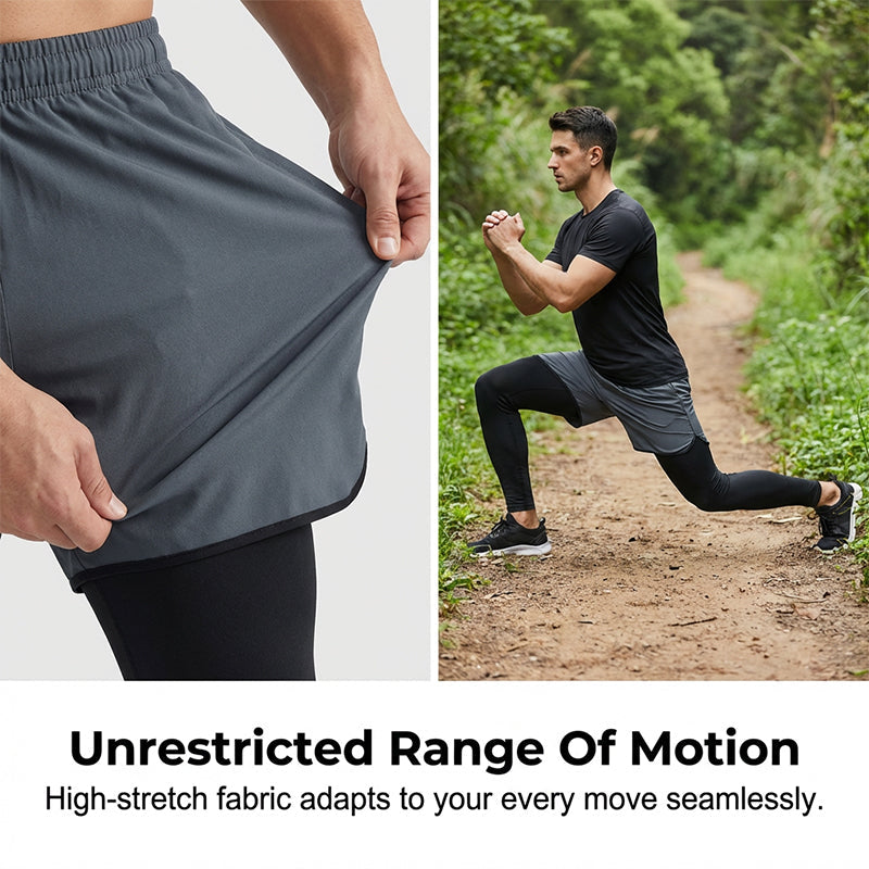 🏃‍♂️ LIMITED-TIME 50% RABATT! ✨ Herren 2-in-1 Laufhosen – Kompression, Atmungsaktiv ✨