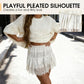 👗Neuwaren 50% Rabatt💥Chic Pleated Lace Trim Mini Skirt – Plisseefalten, zarte Spitze, perfekt für den Sommer 🌸💨