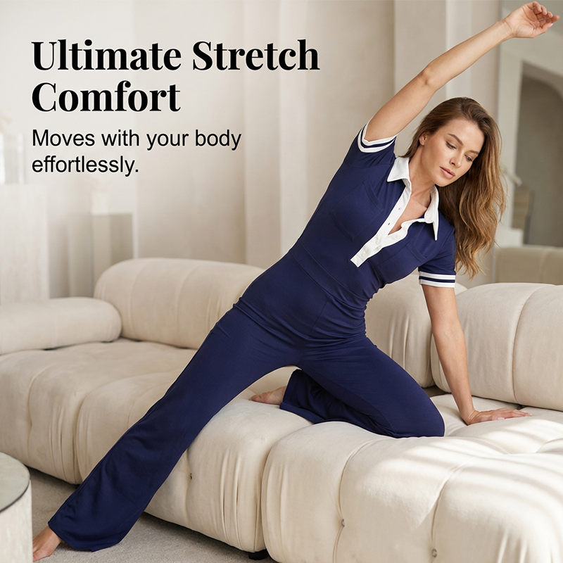 Damen zweiteiliges Set: Oberteil und Hose
