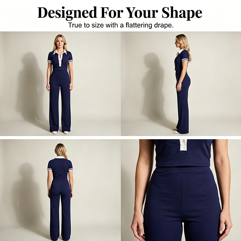 Damen zweiteiliges Set: Oberteil und Hose