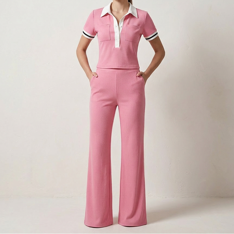 Damen zweiteiliges Set: Oberteil und Hose