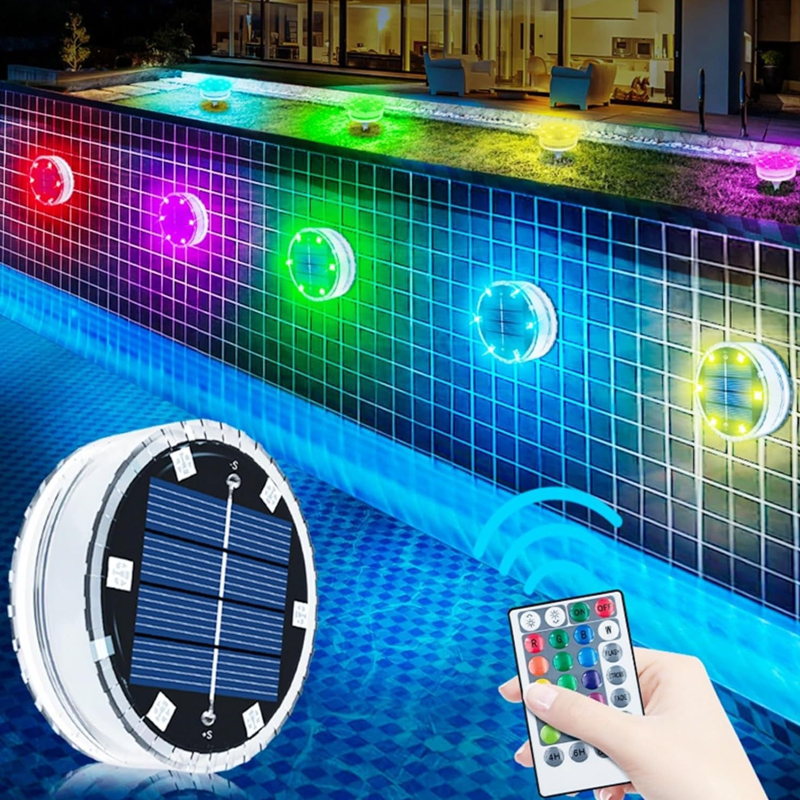 Wasserdichte Solar-RGB-LED-Leuchten für Pool und Garten